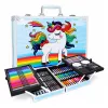 LEAN Art Set for Children Unicorn Blue Suitcase 150 pcs.