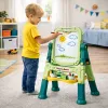 LEAN TOYS Dvipusė magnetinė sauso trynimo ir kreidinė lenta su magnetais ir kreidelėmis, 48 dalių
