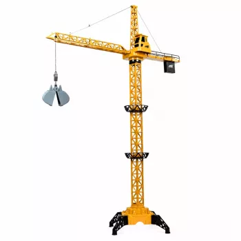 LEAN TOYS Valdomas statybinis kranas RC su laidu 360° sukimasis 71 cm