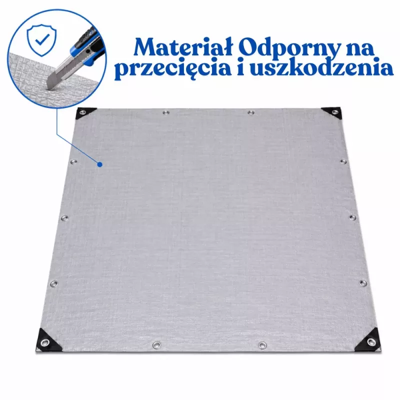 LEAN Tarpaulin Waterproof Reinforced Protective Rainproof Foil Gray 2x4 M