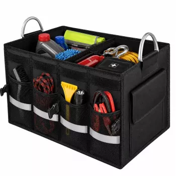 LEAN Large Foldable Car Organizer Trunk Bag Black 50L