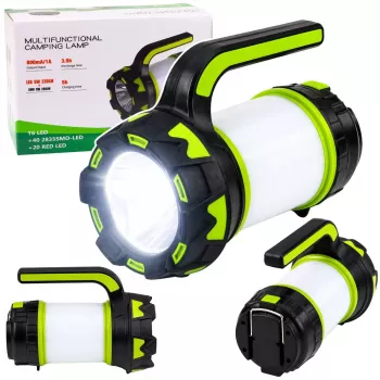 LEAN žibintuvėlis LED lempa 2in1 Camping Tourist įkraunamas daugiafunkcis