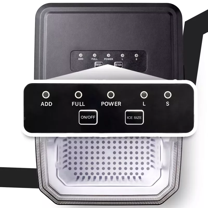 Extralink SmartLife Cube Ice Essential ledų gaminimo aparatas 12kg/24h 2.2L juodas/sidabrinis