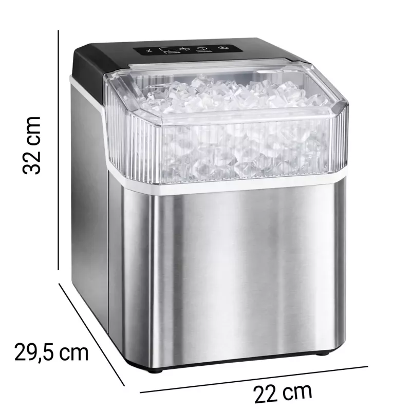 Extralink SmartLife Cube Ice Essential ledų gaminimo aparatas 12kg/24h 2.2L juodas/sidabrinis