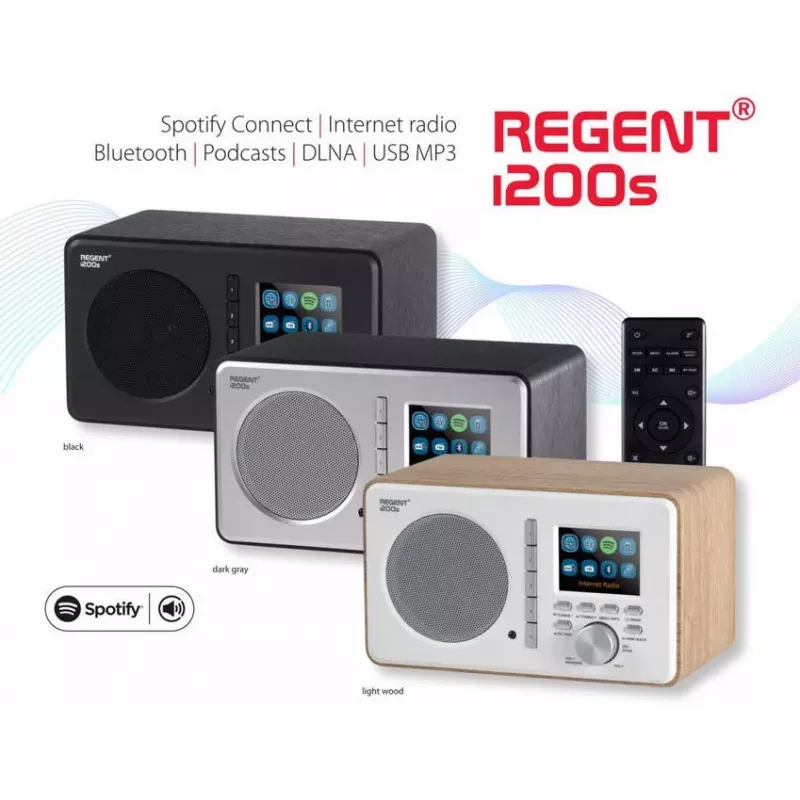 Ferguson Regent i200s Internet Radio su FM/DAB+/Spotify Connect, juoda