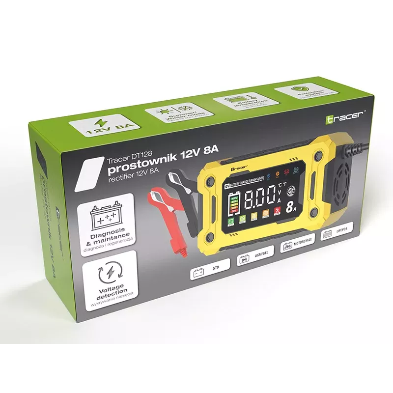 Tracer 47777 DT128 Lygintuvas 12V 8A Diagnostika ir Priežiūra