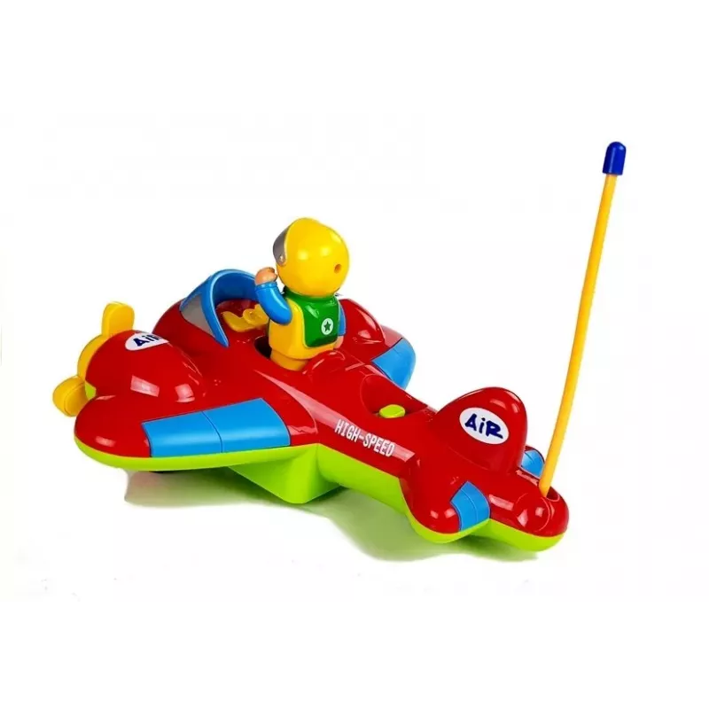 LEAN TOYS Baby R/C Airplane su nuotolinio valdymo vairu Raudona