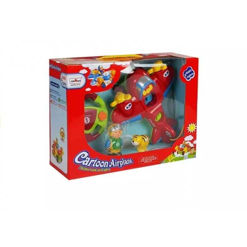 LEAN TOYS Baby R/C Airplane su nuotolinio valdymo vairu Raudona