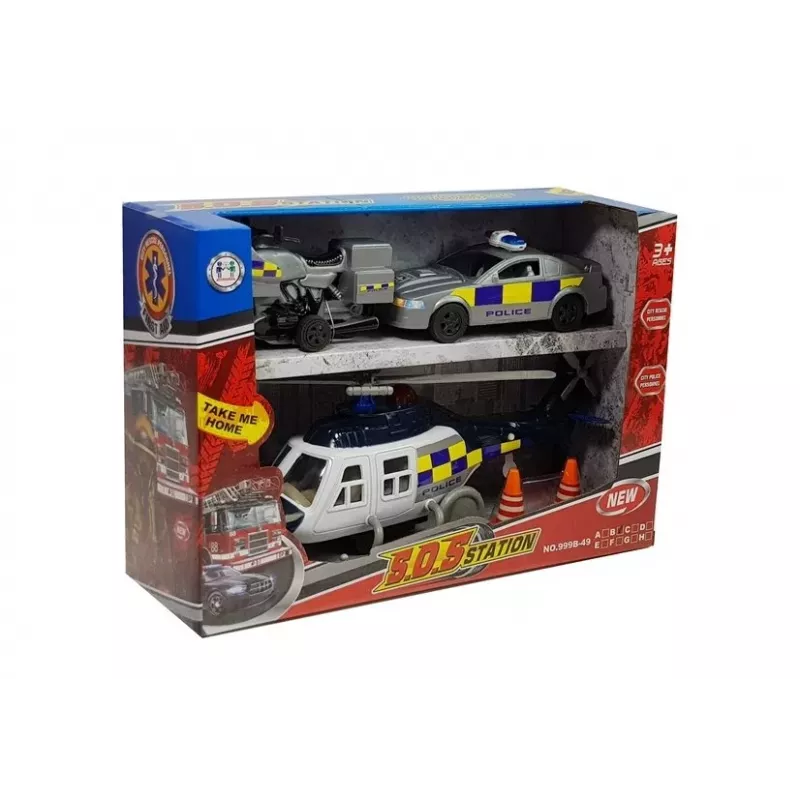 LEAN TOYS Policijos rinkinys su šviesomis ir garsu