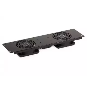 SIGNAL Ventiliatorių Panelis A19-2W 19 inch Rack 2U 2 Ventiliatoriai 160m³/h 230V Juodas