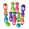 LEAN TOYS Boulingas su šypsenėlėmis – lavinamasis žaidimas vaikams, sportiniai įgūdžiai, 10 vnt.
