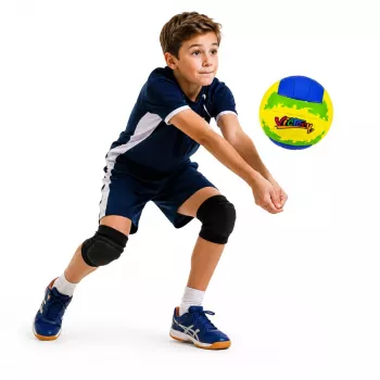 LEAN TOYS Volleyball Training Ball, Yellow and Blue, 22cm, Size 5
