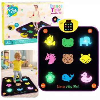 LEAN TOYS Animal Musical Dance Mat 5 Modes 3 Difficulty Levels Lights
