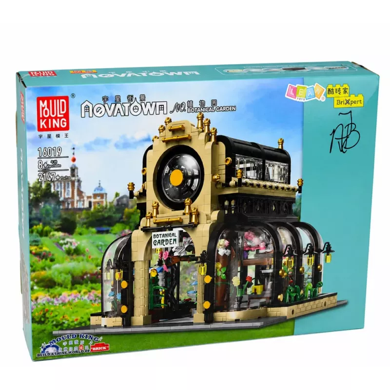 LEAN TOYS Statybiniai blokeliai Botaninis sodas Oranžerija su LED apšvietimu 2147 dalių