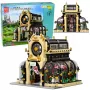LEAN TOYS Statybiniai blokeliai Botaninis sodas Oranžerija su LED apšvietimu 2147 dalių