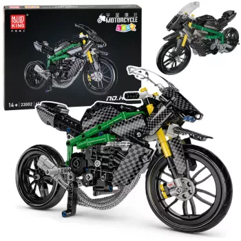 LEAN TOYS Construction Bricks Racing Motorcycle Sports Black 656 psl.