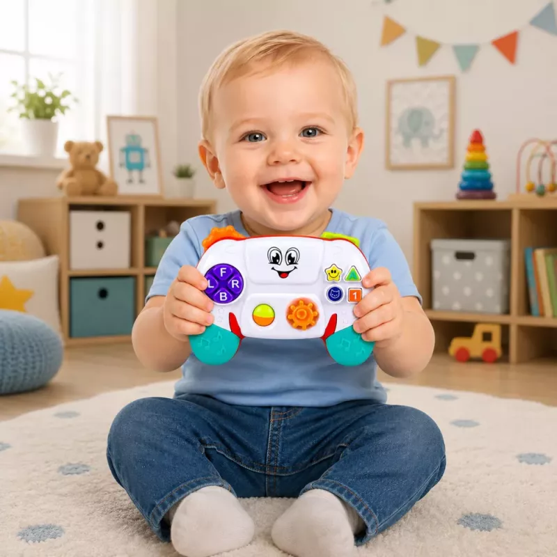 LEAN TOYS Interaktyvus lavinamasis kilimėlis kūdikiams su šviesomis, garsais ir melodijomis