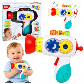 LEAN TOYS Interaktyvi vaikiška džiovyklė su šviesomis, garsais, krumpliaračiais ir kamuoliukais