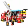LEAN TOYS Sulankstomas gaisrinės automobilio konstravimo rinkinys su ugniagesių figūrėlėmis, šviesomis ir garsais, 94 detalės