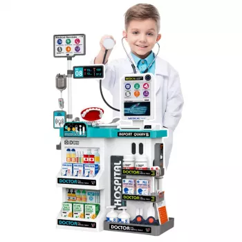 LEAN TOYS Didysis gydytojo rinkinys su šviesomis ir garsais – 61 detalė