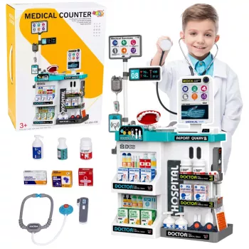 LEAN TOYS Didysis gydytojo rinkinys su šviesomis ir garsais – 61 detalė