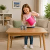 LEAN TOYS Vaikiškas virdulys su puodeliais, garsais ir šviesomis, rožinis