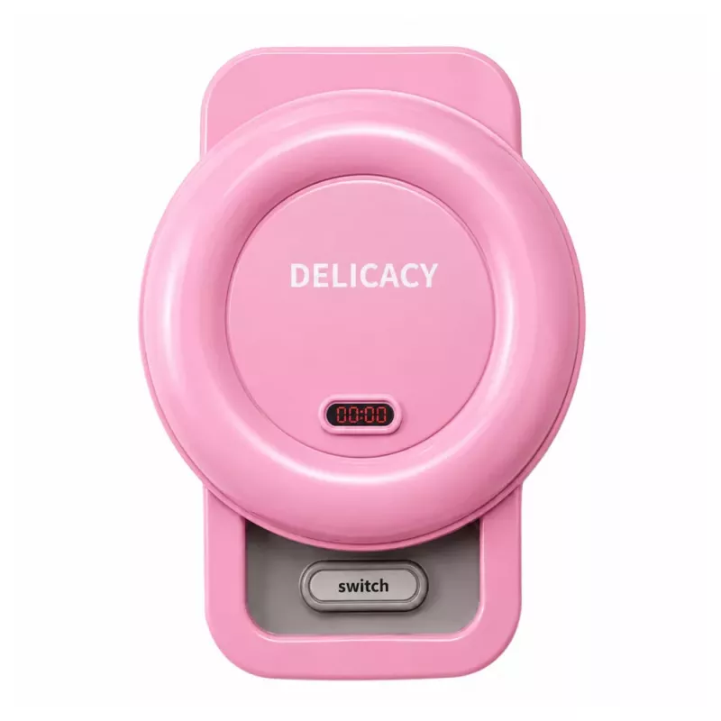 LEAN TOYS Virtuvės rinkinys su vafliniu ir maišytuvu, keičiamais antgaliais, šviesomis ir garsais, rožinė