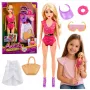 LEAN TOYS Anlily Lėlė Maudymosi Kostiumėliu, Paplūdimio Krepšiu ir Aksesuarų Rinkiniu