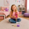 LEAN TOYS Anlily lėlė su rožine suknele, rankine, papuošalais ir aksesuarais