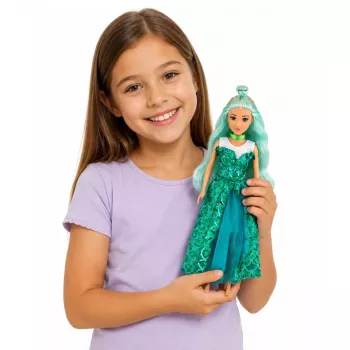 LEAN TOYS Anlily Weird Doll su fantastiniais kostiumais, suknelėmis, aksesuarais, batais