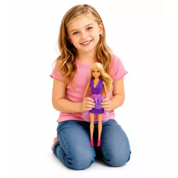 LEAN TOYS Anlily Fashion Doll in Purple Dress with Headphones and Accessories Set