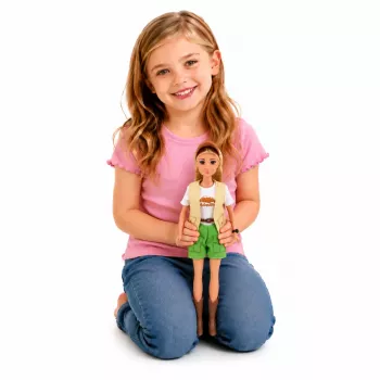 LEAN TOYS Anlily Traveler Doll with Dog Backpack Accessories Set