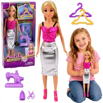 LEAN TOYS Anlily Doll Clothes Designer Seamstress Sewing Machine Accessories Set