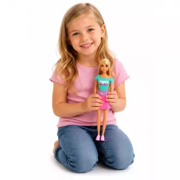 LEAN TOYS Anlily lėlė su šuniuku ir lova aksesuarų rinkinys
