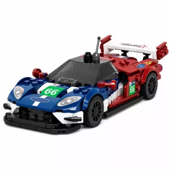LEAN TOYS Statybiniai Blokeliai Sportinis Automobilis GT2016 Lenktyninis Ekspozicinis Dėklas 347 vnt.