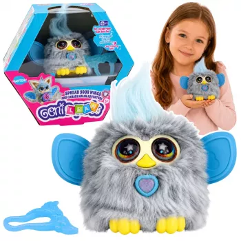 LEAN TOYS Genie Pets Interactive Creature Lights & Sounds Pendant Gray