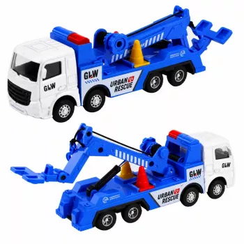 LEAN TOYS Boom Truck Metal Cab Adjustable Hook 1:55