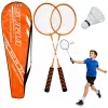 LEAN TOYS Badminton Set Rackets Shuttlecock Cover Orange