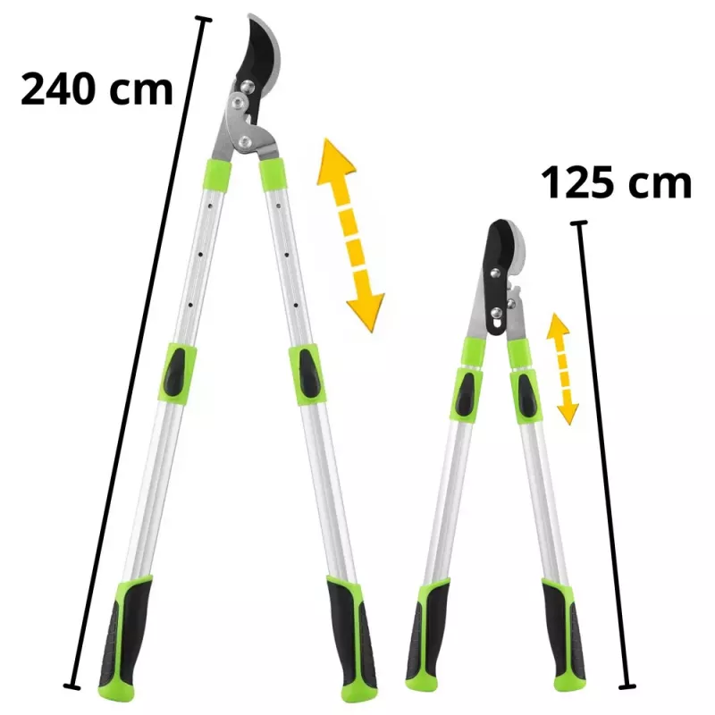 LEAN Teleskopinės sodo žirklės genėjimui su neslystančiomis rankenomis 68-92CM