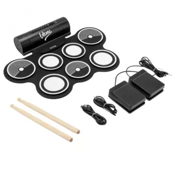 V-TONE RD7 elektroninis būgnų komplektas su USB-C ir AUX, 7 pagalvėlėmis, 2 pedalais, 12 balsais