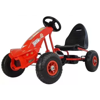 LEAN CARS Go-Cart A-18 Red Pedal Go-Kart