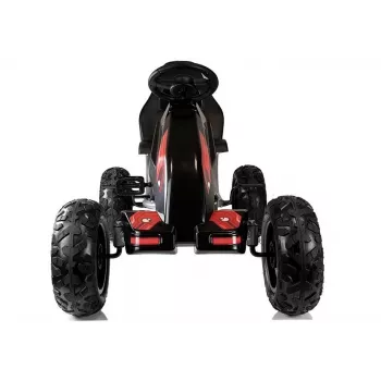 LEAN CARS Gokart B012 Inflatable Tires Black Pedal Go-Kart for Kids 3-8 Years