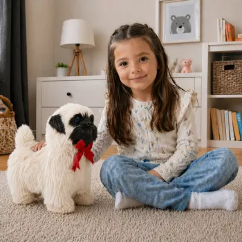 LEAN TOYS Interactive Dog Pug Moves, Barks