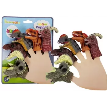 LEAN TOYS Finger Puppets Dinozaurai 5 vnt.