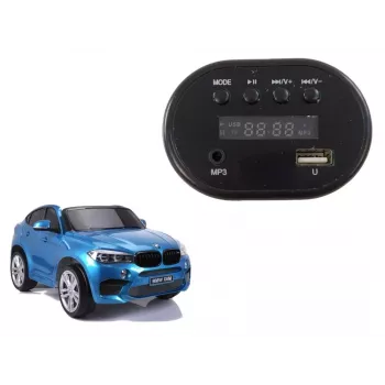 LEAN CARS Muzikos skydelis elektriniam automobiliui JJ2168 – atsarginė dalis su USB, AUX, SD kortele, 12V