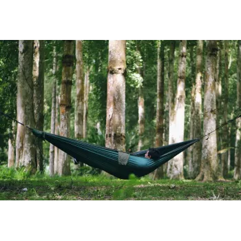Ticket To The Moon TRAVEL HAMMOCK - Original Hanging Hammock 2 Person(s) Nylon Dark Green, Light Grey