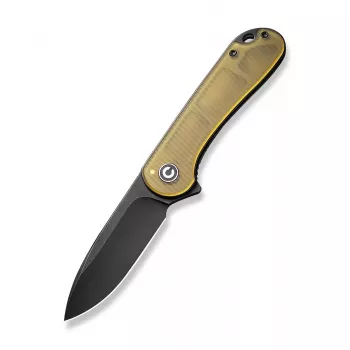 CIVIVI Elementum D2 Ultem Amber & Black sulankstomas peilis