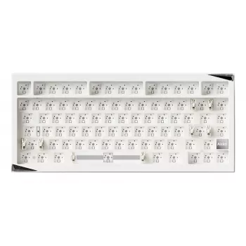 AKKO DIY Barebone Mechaninės Klaviatūros Rinkinys 75% 82 klavišai Trigubas Režimas Karštai Keičiama Gasket Mount Balta