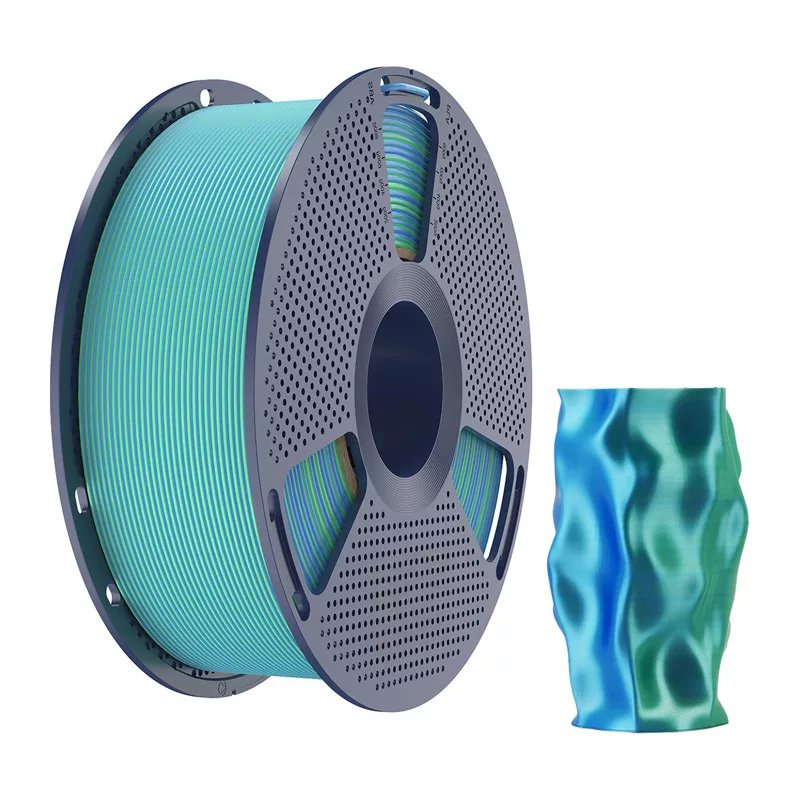 SUNLU PLA+ Silk Dual Color Filament 1.75mm Blue-Green 1kg