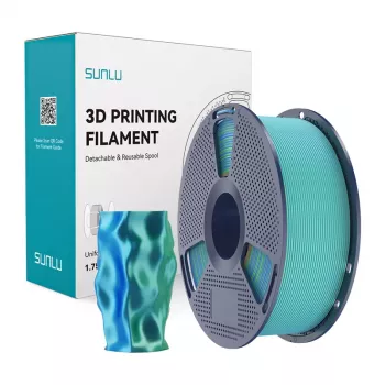 SUNLU PLA+ Silk Dual Color Filament 1.75mm Blue-Green 1kg